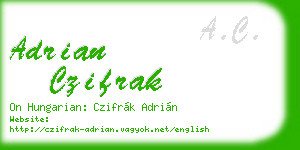 adrian czifrak business card